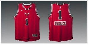 NBA chicago bulls #1 derrick red jerseys(2014 Christmas edition)