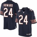 Men's Nike Chicago Bears #24 Jordan Howard Limited Navy Blue Team Color NFL Jersey