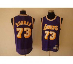 nba fans lakers #73 rodman swingman purple