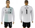 2017-18 Liverpool 1 KLOPP Away Long Sleeve Soccer Jersey