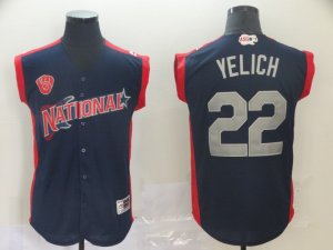 National League #22 Christian Yelich Navy 2019 MLB All-Star Game Player Jersey