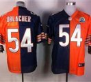 Nike Bears #54 Brian Urlacher Navy Blue&Orange With Hall of Fame 50th Patch NFL Elite Jersey
