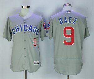 Mlb Chicago Cubs#9 Javier Baez Grey Flexbase Jersey