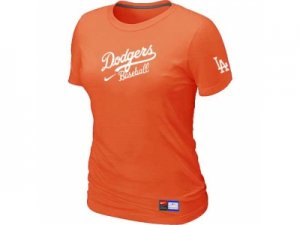 Women Los Angeles Dodgers Nike Orange Short Sleeve Practice T-Shirt