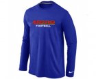 Nike San Francisco 49ers Authentic font Long Sleeve T-Shirt Black blue