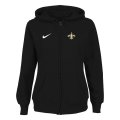 Women NEW New Orleans Saints Ladies Tailgater Full Zip Hoodie Black