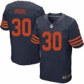 Men's Nike Chicago Bears #30 D.J. Moore Elite Navy Blue 1940s Throwback Alternate NFL Jersey