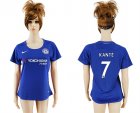 2017-18 Chelsea 7 KANTE Home Women Soccer Jersey