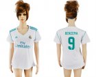 2017-18 Real Madrid 9 BENZEMA Home Women Soccer Jersey