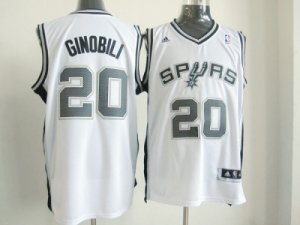 nba san antonio spurs #20 ginobili white[revolution 30 swingman]