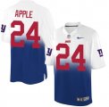 Nike New York Giants #24 Eli Apple Royal Blue White Mens Stitched NFL Elite Fadeaway Fashion Jersey