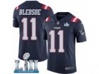 Youth Nike New England Patriots #11 Drew Bledsoe Limited Navy Blue Rush Vapor Untouchable Super Bowl LII NFL Jersey