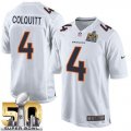 Nike Denver Broncos #4 Britton Colquitt White Super Bowl 50 Men Stitched NFL Game Event Jersey