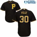 Men's Majestic Pittsburgh Pirates #30 Neftali Feliz Authentic Black Alternate Cool Base MLB Jersey