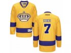 Mens Reebok Los Angeles Kings #7 Rob Scuderi Authentic Gold Alternate NHL Jersey