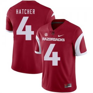 Arkansas Razorbacks 4 Keon Hatcher Red College Football Jersey