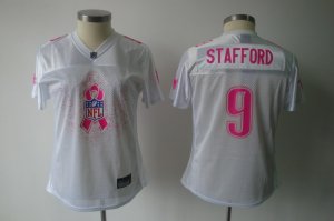 women nfl detroit lions #9 staffordshire white[breast cancer awareness]