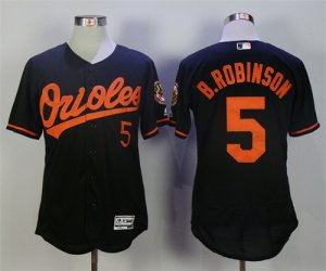 Orioles #5 Brooks Robinson Black Flexbase Jersey