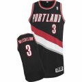 Mens Adidas Portland Trail Blazers #3 C.J. McCollum Authentic Black Road NBA Jersey