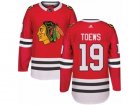 Mens Adidas Chicago Blackhawks #19 Jonathan Toews Authentic Red Home NHL Jersey