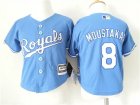 Royals #8 Mike Moustakas Light Blue Toddler New Cool Base Jersey