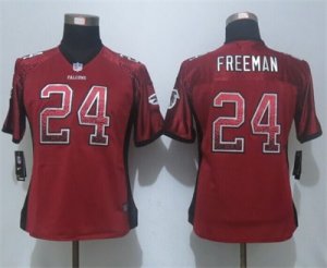 Women New Nike Atlanta Falcons #24 Freeman Red Jerseys(Drift Fashion)