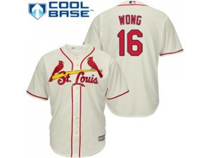 Youth St.Louis Cardinals #16 Kolten Wong Cream Cool Base Stitched MLB Jersey