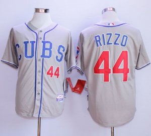 Chicago Cubs #44 Anthony Rizzo Grey Alternate Road Cool Base Stitched MLB Jersey