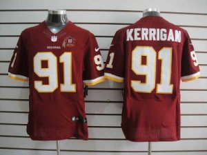 Nike NFL Washington Redskins #91 Ryan Kerrigan Red Jerseys W 80TH Patch(Elite)