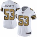 Women's Nike New Orleans Saints #53 James Laurinaitis Limited White Rush NFL Jersey