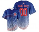 Chicago Cubs Big Logo Print Mens All Stitched Customized Jersey