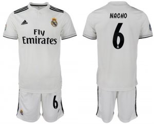 2018-19 Real Madrid 6 NACHO Home Soccer Jersey