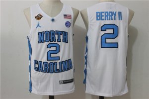 Carolina Tar Heels #2 BERRYII White College Basketball NCAA Jersey