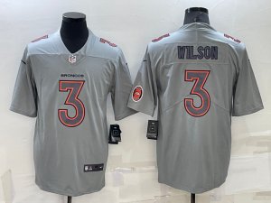 Nike Broncos #3 Russell Wilson Gray Atmosphere Fashion Vapor Limited Jersey