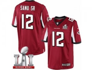 Mens Nike Atlanta Falcons #12 Mohamed Sanu Limited Red Team Color Super Bowl LI 51 NFL Jersey