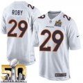 Nike Denver Broncos #29 Bradley Roby White Super Bowl 50 Men Stitched NFL Game Event Jersey