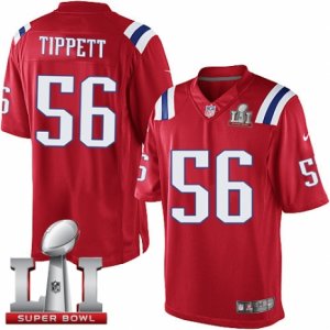 Youth Nike New England Patriots #56 Andre Tippett Elite Red Alternate Super Bowl LI 51 NFL Jersey