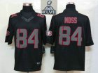 2013 Super Bowl XLVII NEW San Francisco 49ers 84 Moss Black Jerseys(Impact Limited)