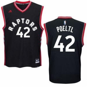 Mens Adidas Toronto Raptors #42 Jakob Poeltl Swingman Black Alternate NBA Jersey