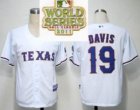 2011 world series mlb Texas Rangers #19 Chris Davis White