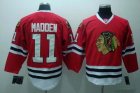 nhl chicago blackhawks #11 madden red