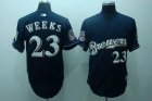 mlb milwaukee brewers #23 weeks blue[cool base]