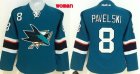 Women NHL San Jose Sharks #8 Joe Pavelski blue jerseys