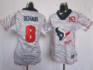 Nike Women nfl Houston Texans #8 Matt Schaub jerseys[fem fan zebra 10 anniversary]