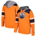 Mens Edmonton Oilers Adidas Orange Silver Jersey Pullover Hoodie