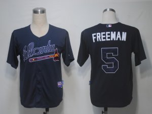 MLB Jerseys Atlanta Braves #5 Freeman Blue Cool Base