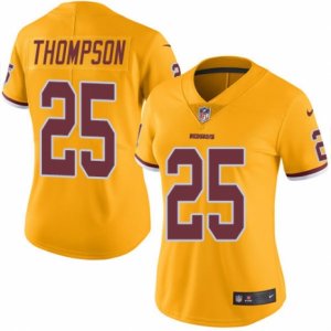 Women\'s Nike Washington Redskins #25 Chris Thompson Limited Gold Rush NFL Jersey