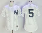 Yankees# 5 Joe Dimaggio White Flexbase Jersey