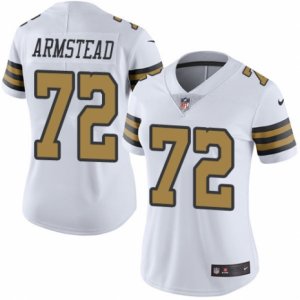 Women\'s Nike New Orleans Saints #72 Terron Armstead Limited White Rush NFL Jersey