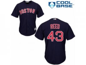 Youth Majestic Boston Red Sox #43 Addison Reed Replica Navy Blue Alternate Road Cool Base MLB Jersey